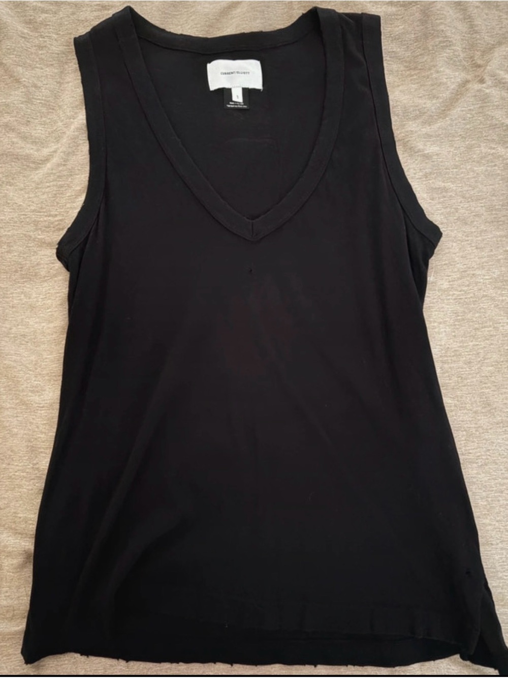 NWOT Current/Elliott Black V-Neck Sleeveless Tank